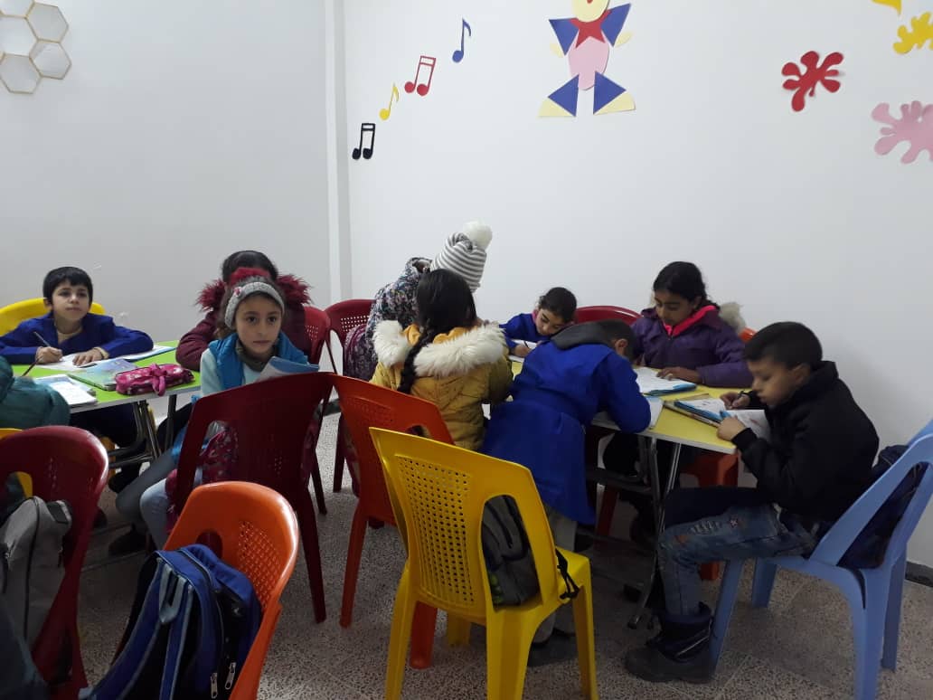 Children at school in Damascus, Syria