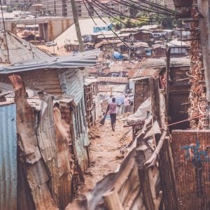 The poverty of Kibera slum, Kenya