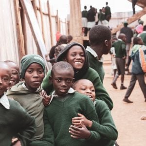 School boys grinning at Spurgeon's Academy, Kenya