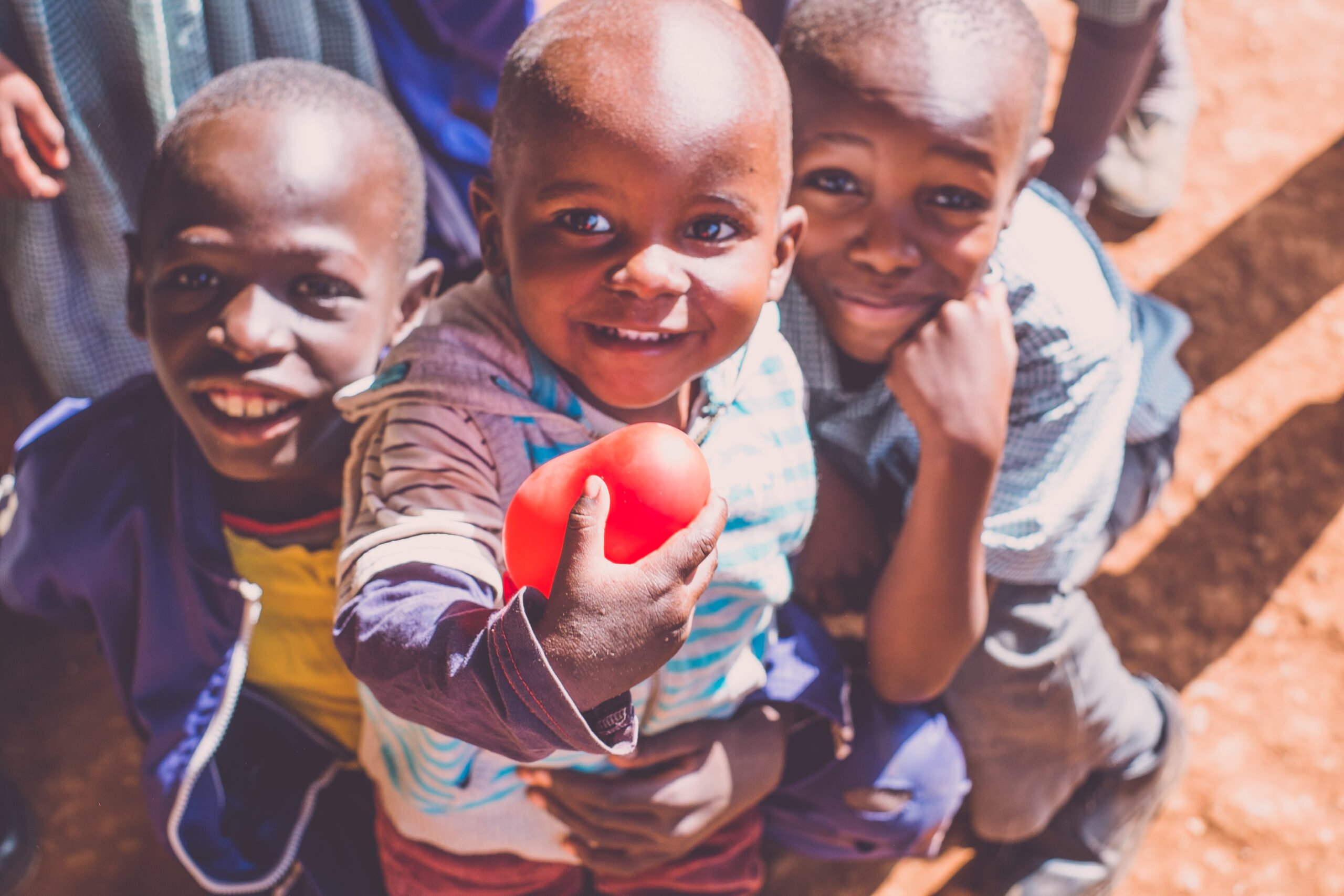 Kenyan children smiling